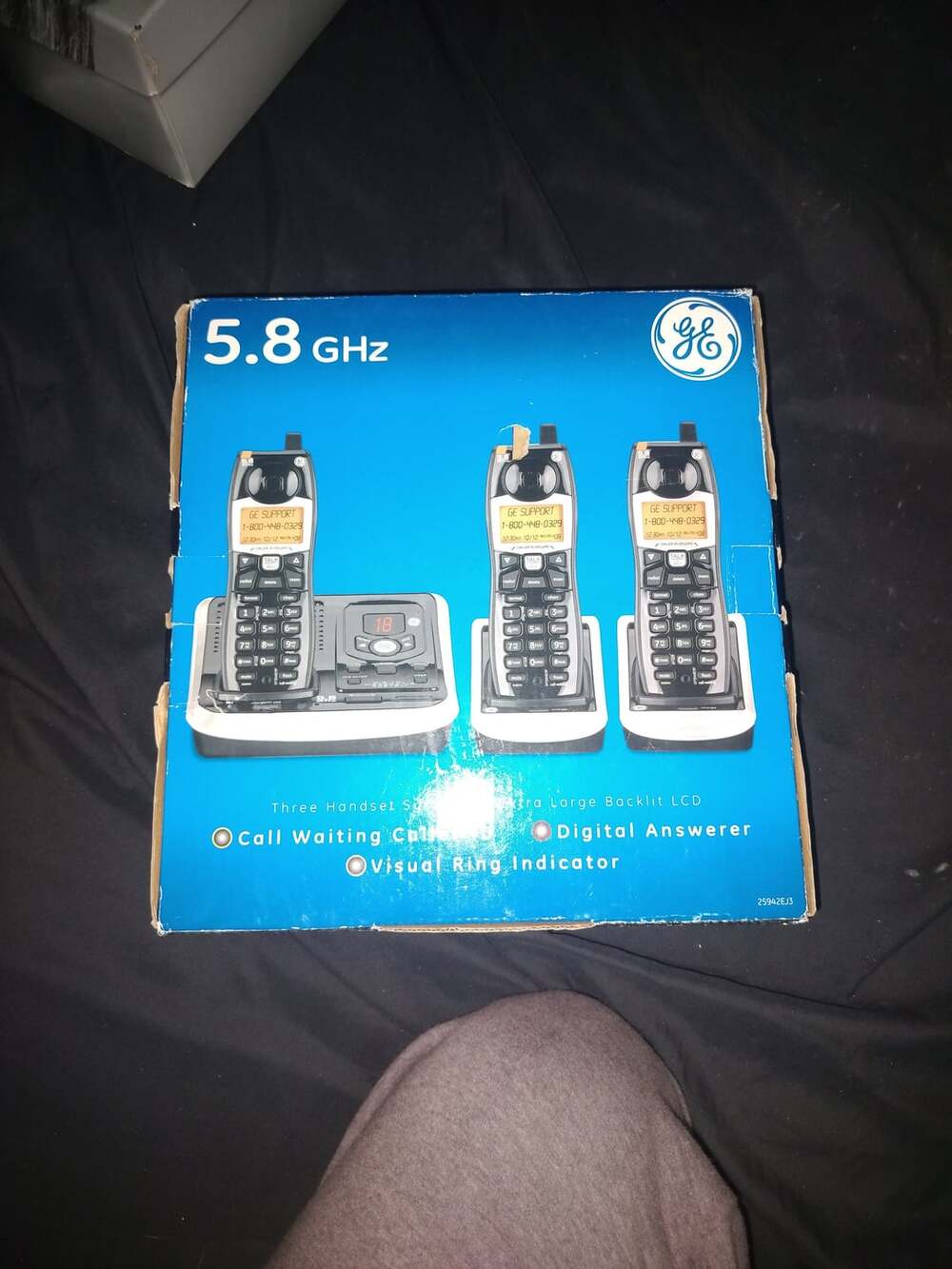 GE Model 25942 Series 5.8 GHz Cordless Handset Answering System 3-Handset RR